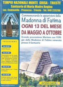 Commemorazione delle apparizioni della Madonna di Fatima