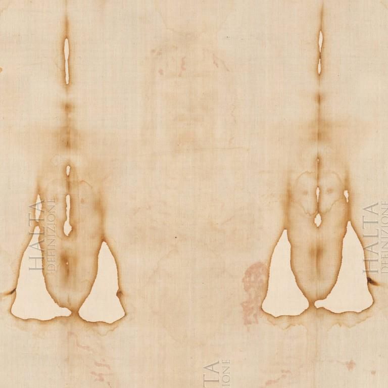 Dettaglio del volto della Sindone