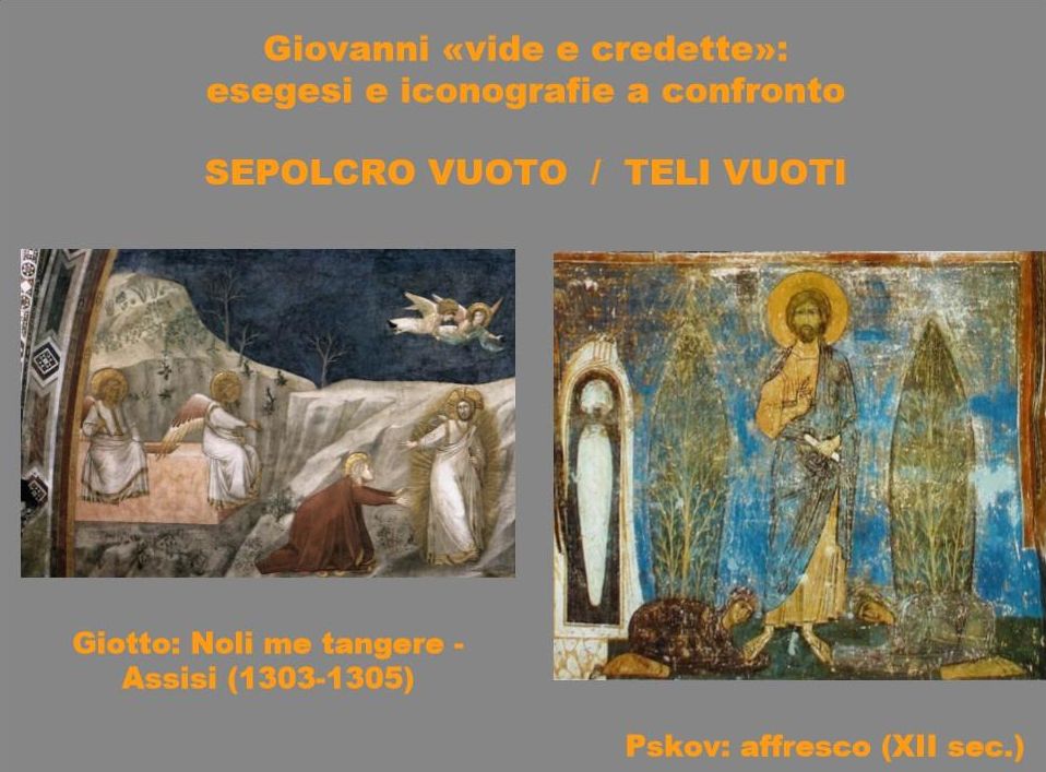 Affreschi di Giotto e di Pskov, iconografie a confronto