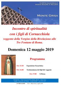 Incontro di spiritualità con i figli di Cornacchiola