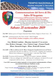 Commemorazione del Servo di Dio Salvo D’Acquisto