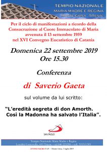 Saverio Gaeta 'L’eredità segreta di don Amorth. Così la Madonna ha salvato l’Italia.'