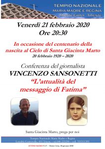 L’attualità del messaggio di Fatima